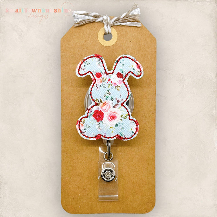 Vintage Rose Bunny Badge Topper