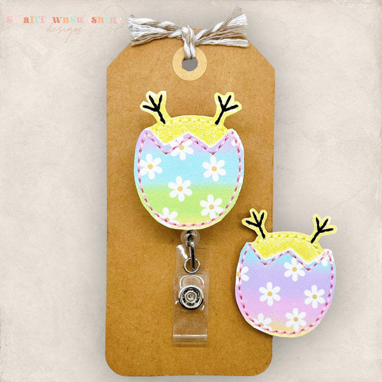 Upside Down Chick Egg Badge Topper