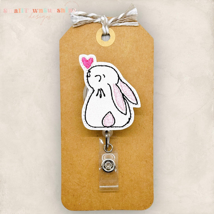 Bunny Kiss Badge Clip