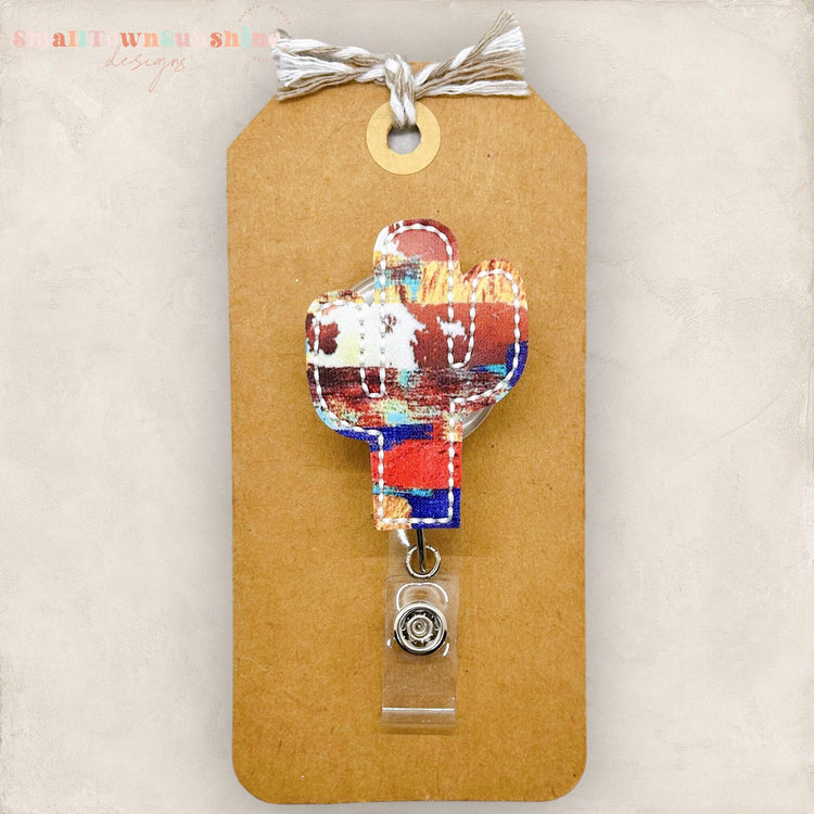 Country Cactus Badge Topper