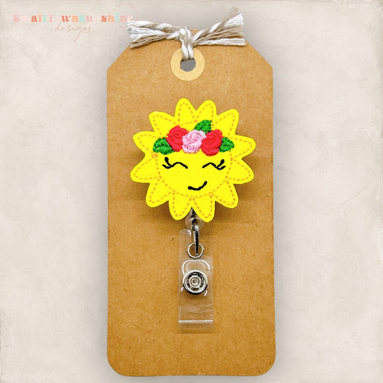 Floral Sun Badge Topper