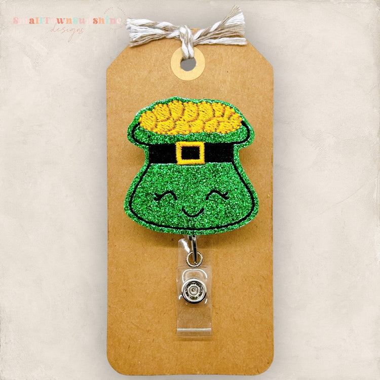 Leprechaun Hat with Gold Badge Topper