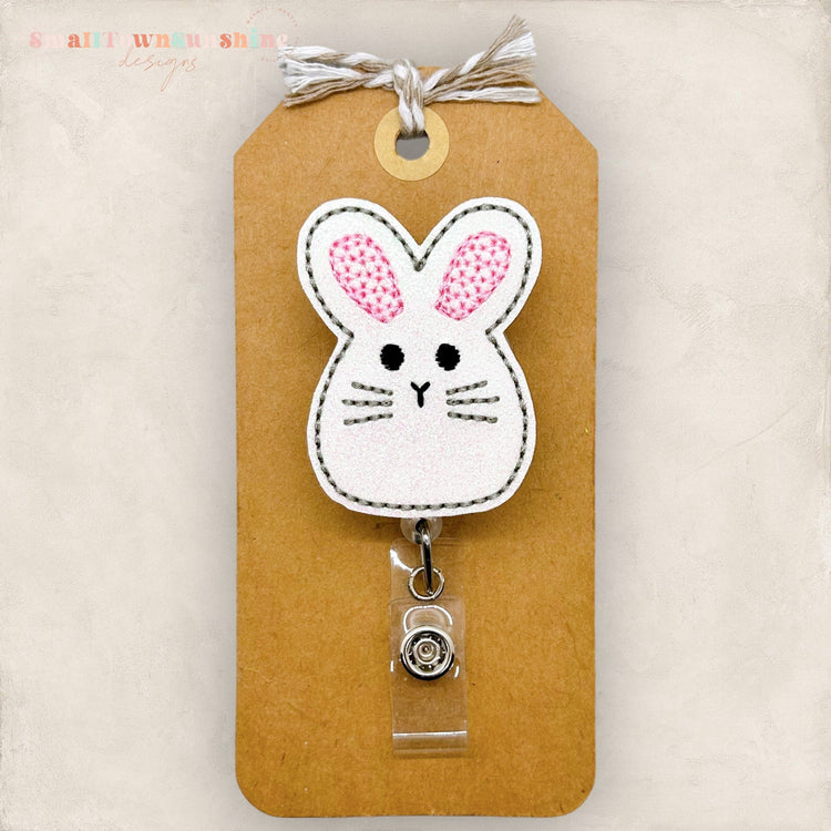 Bunny Marshmallow Puff Badge Topper