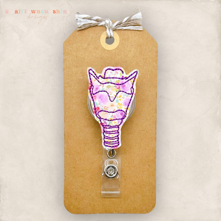 Floral Larynx Badge Topper