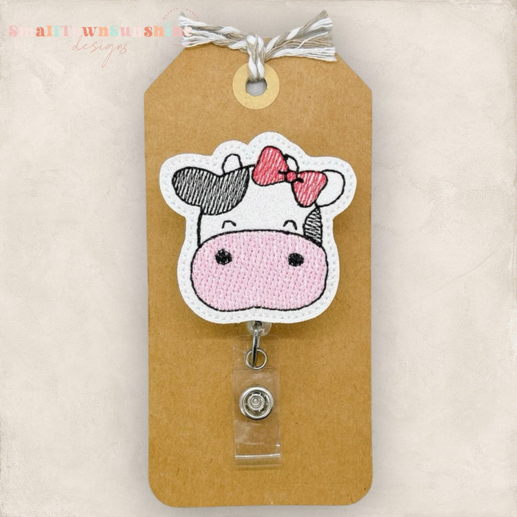 Pretty Cow Badge Topper
