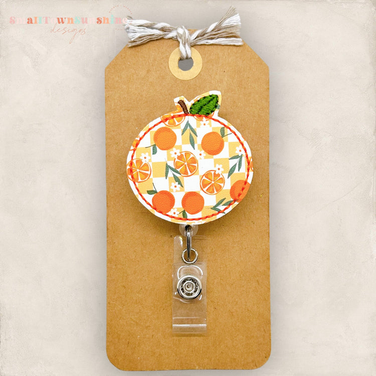 Checkered Orange Badge Topper