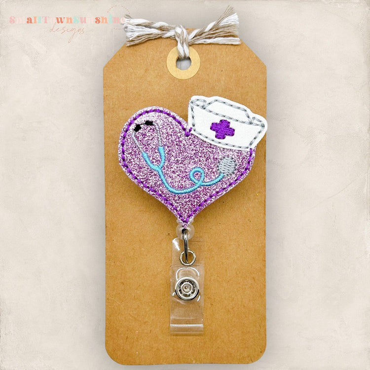 Stethoscope Heart Badge Topper