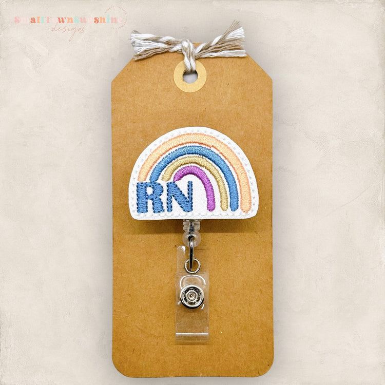 RN Rainbow Badge Topper