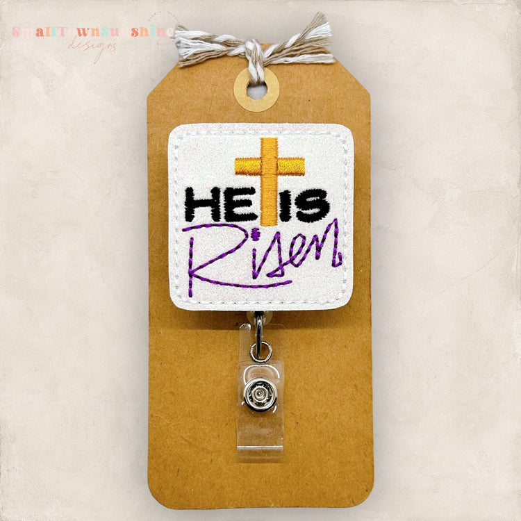 He Is Risen Badge Topper
