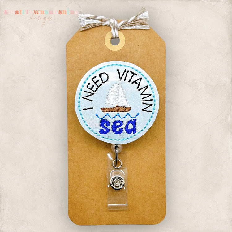 I Need Vitamin Sea Badge Topper