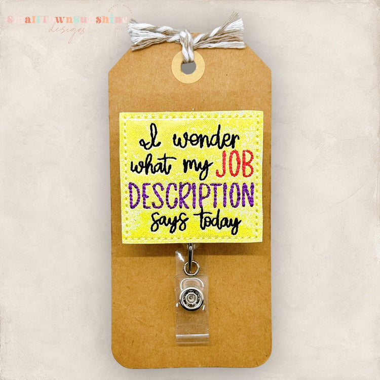 Job Description Badge Topper