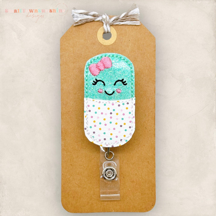 Cute Pill Capsule Badge Topper