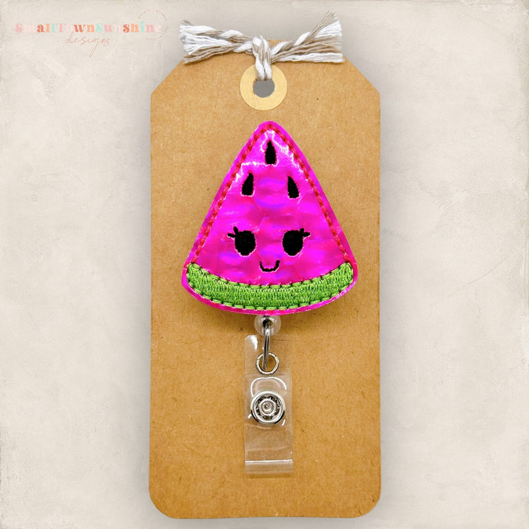 Hot Pink Watermelon Badge Topper
