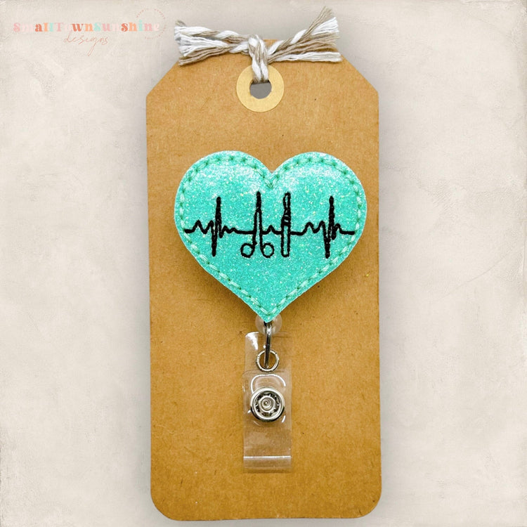 Surgery EKG Heart Badge Topper