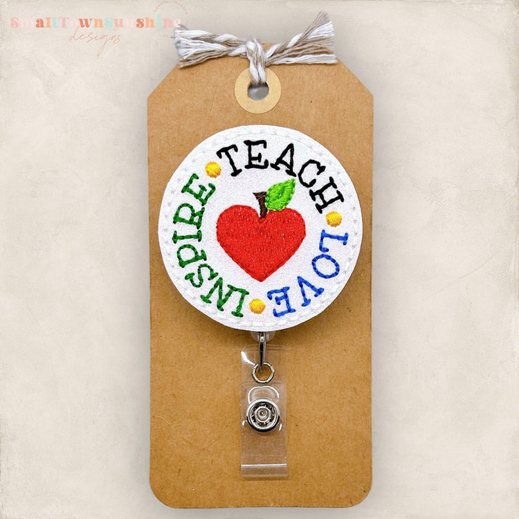 Teach Love Inspire Badge Topper