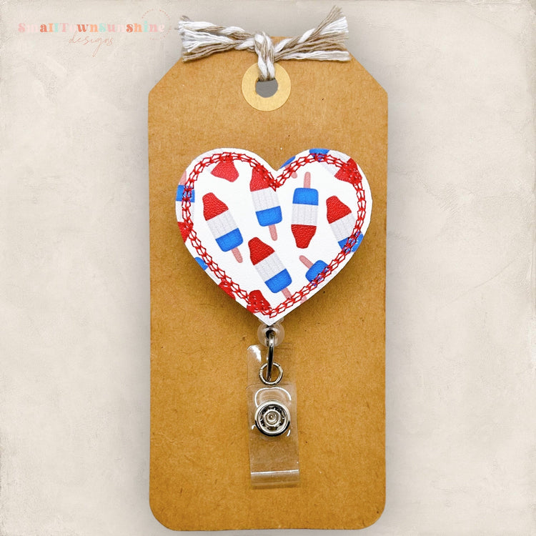 Patriotic Ice Cream Badge Topper
