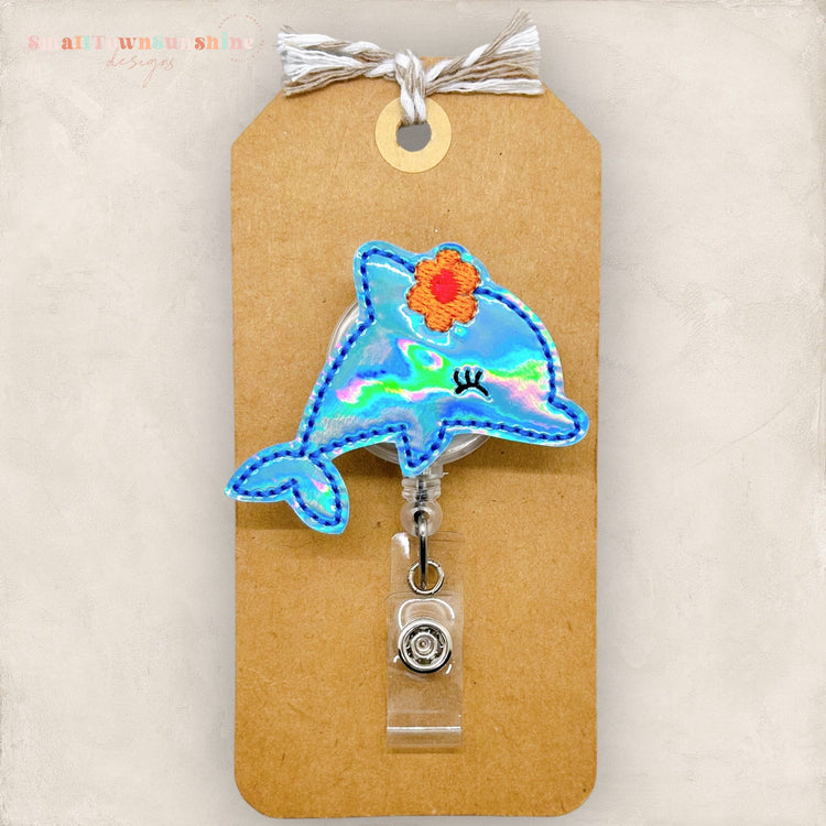 Blue Dolphin Badge Topper