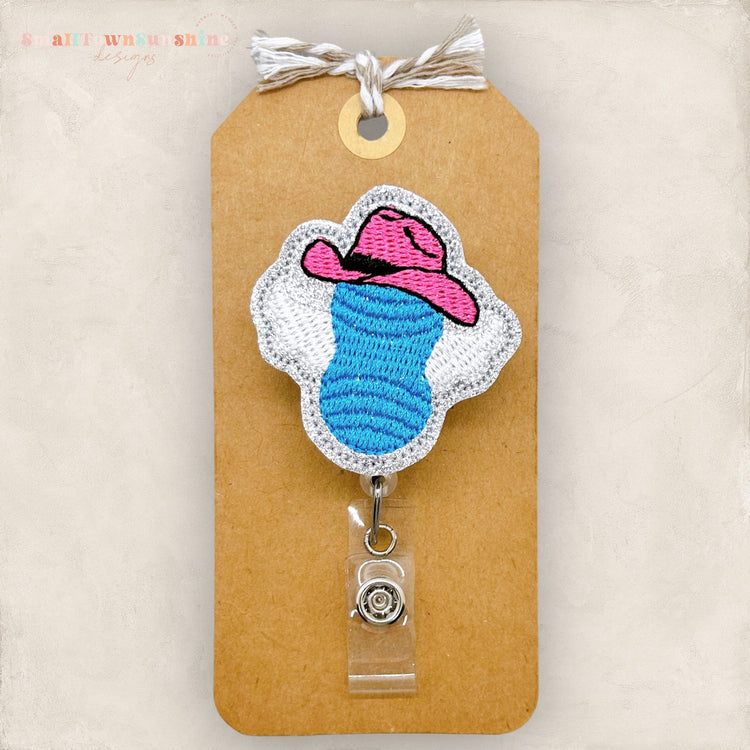 Flying Cowgirl Peanut Ball Badge Topper