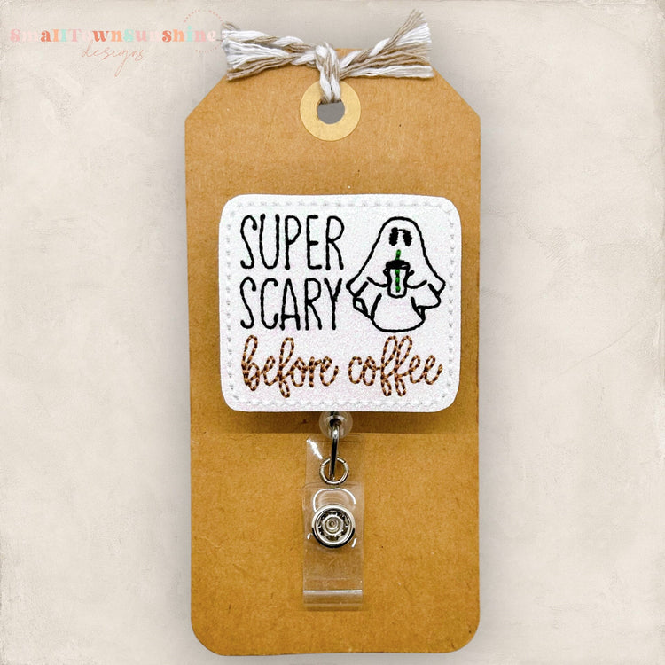 scary before coffee with a ghost badge reel