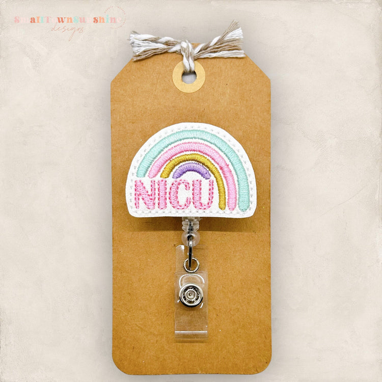 nicu rainbow badge reel