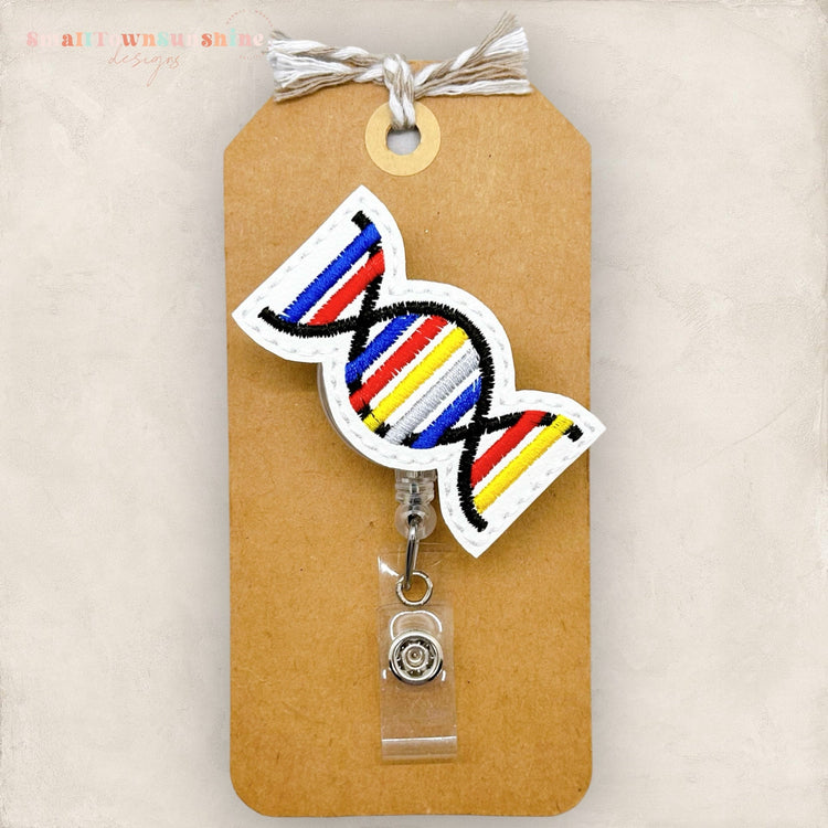 primary colors dna strand badge reel