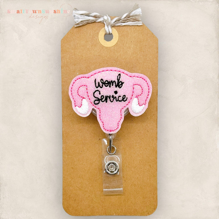 womb service uterus badge reel