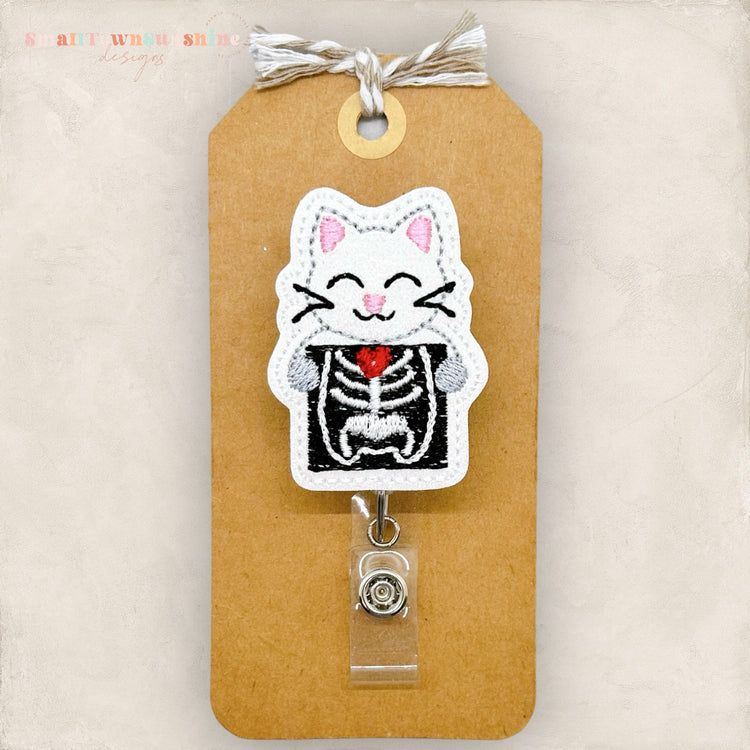 kitty xray, cat scan badge reel