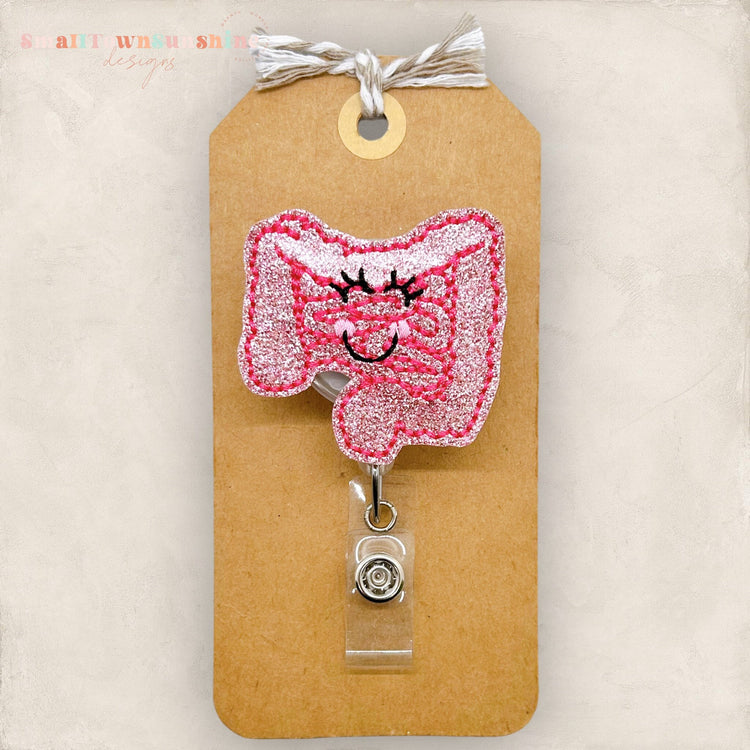 kawaii intestines badge reel