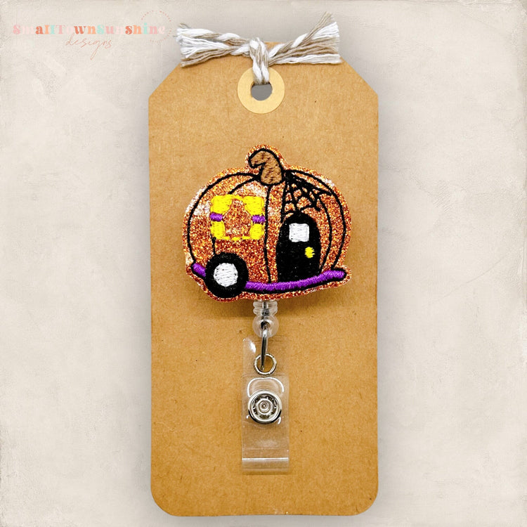 Pumpkin Camper Badge Topper