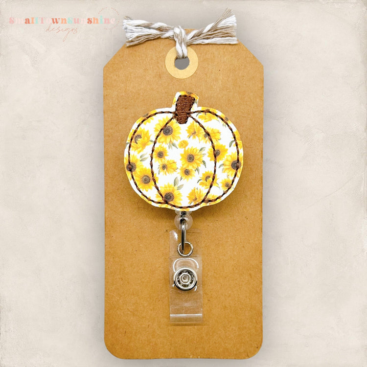 Sunflower Pumpkin Badge Topper
