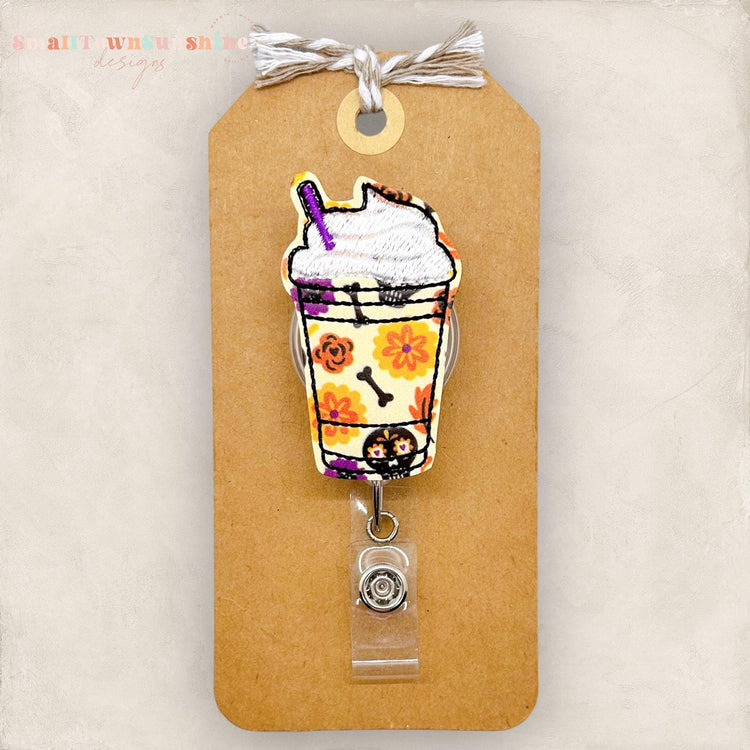 Sugar Skull Latte Badge Topper