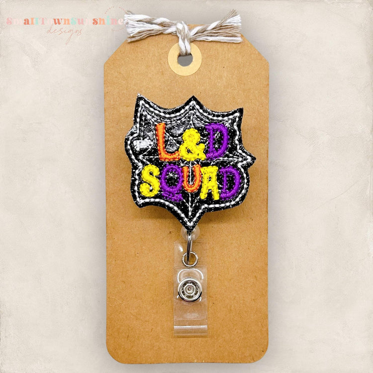 labor and delivery halloween squad badge reel