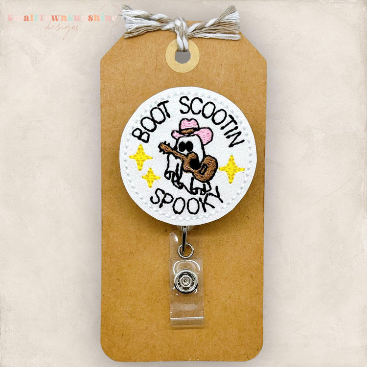 Boot Scootin Spooky Badge Topper