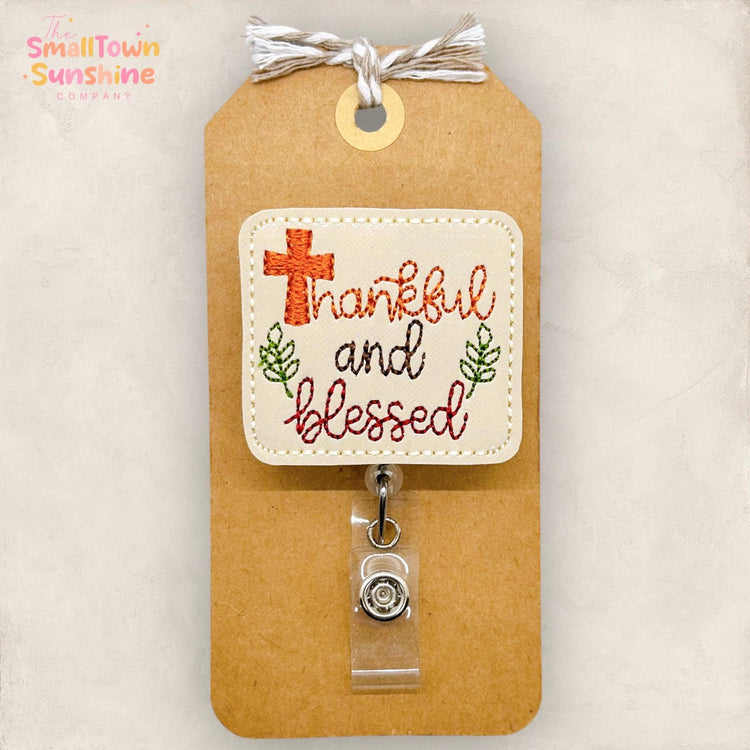 Thankful and Blessed Badge Topper