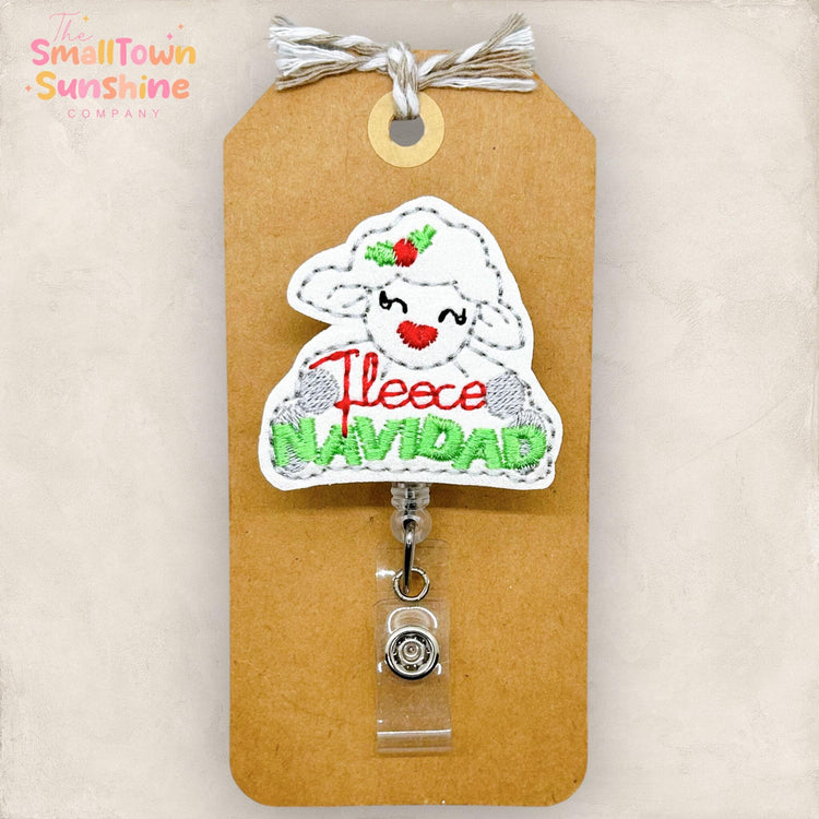 Fleece Navidad Badge Topper