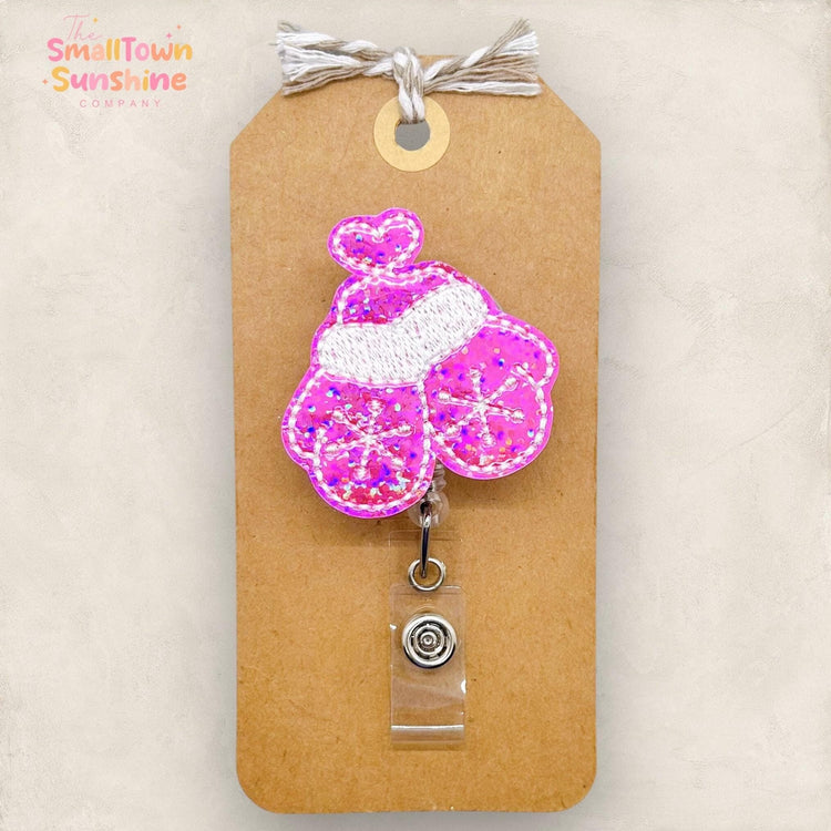 Pink Mittens Badge Topper