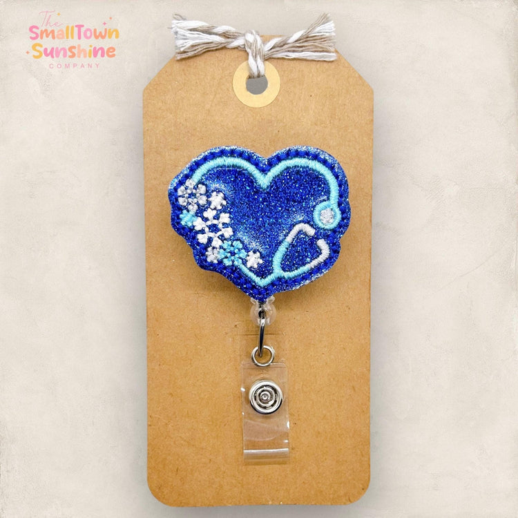 Winter Stethoscope Badge Topper