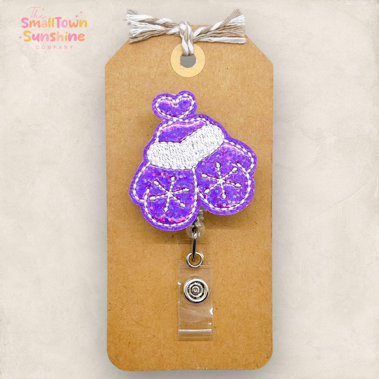 Purple Mittens Badge Topper
