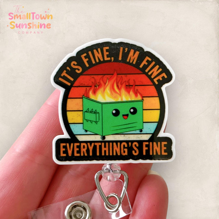 It’s Fine I’m Fine Badge Topper