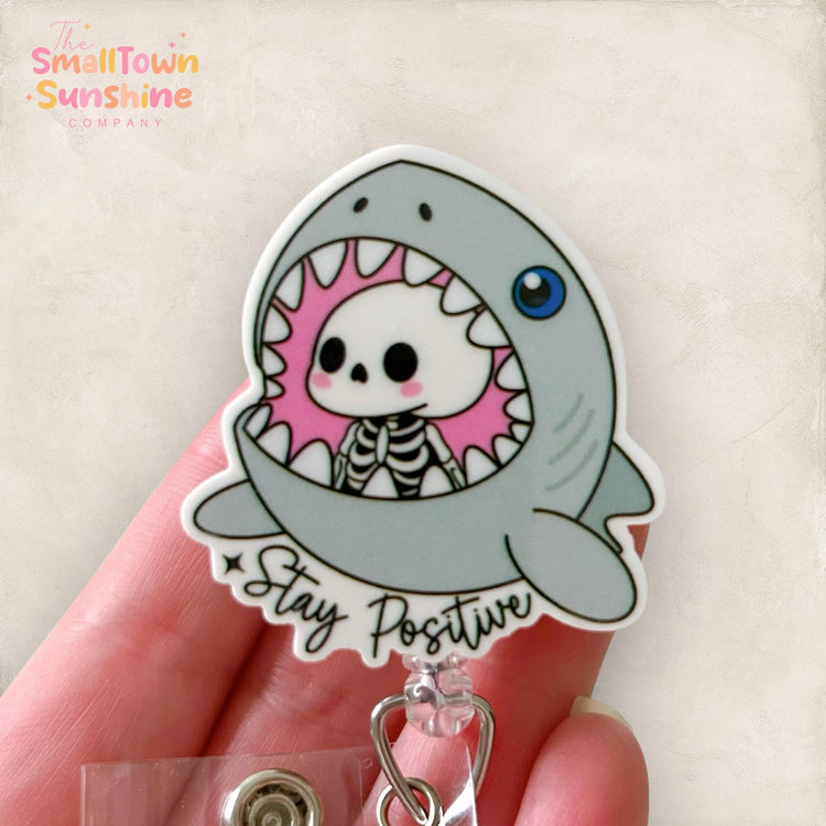 Stay Positive Shark Badge Topper