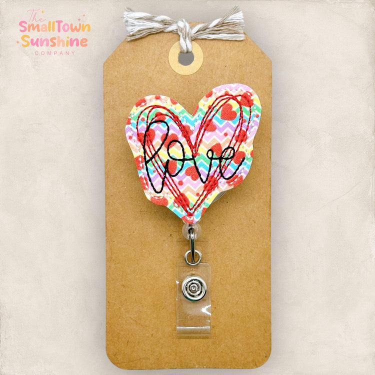 Chevron Love Strings Badge Topper