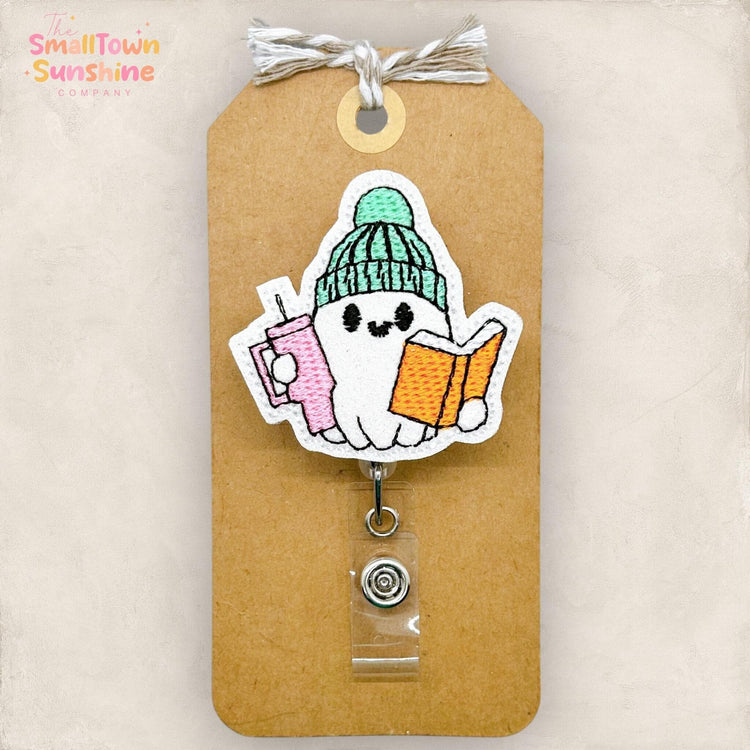 Bookish Beanie Ghost Badge Topper