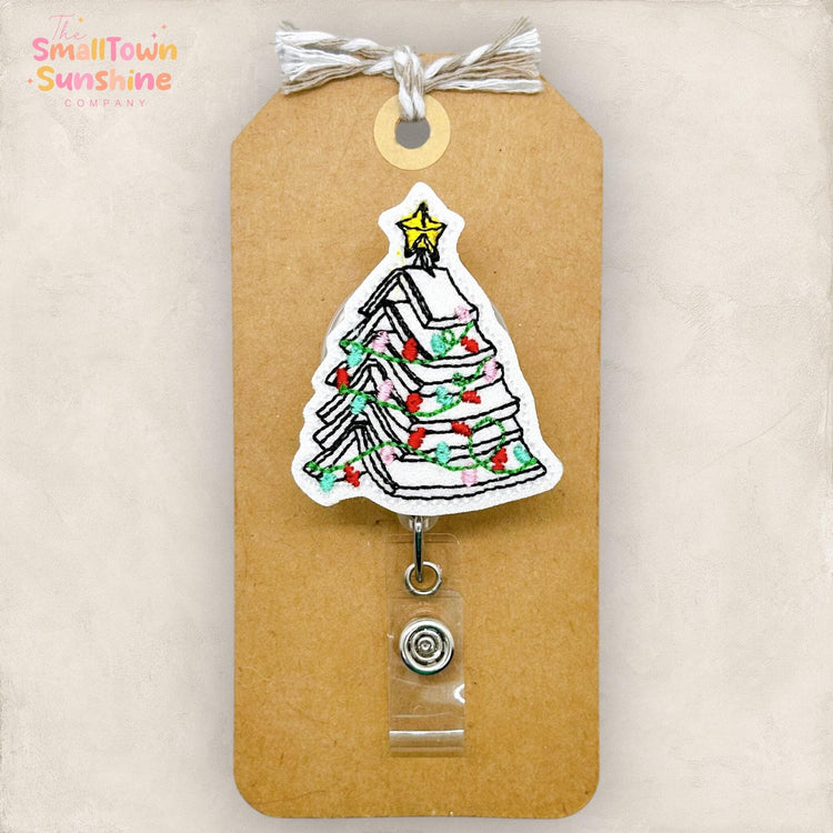 Christmas Book Tree Badge Topper
