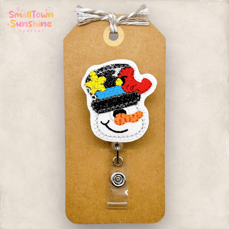 Top Hat Snowman Badge Topper