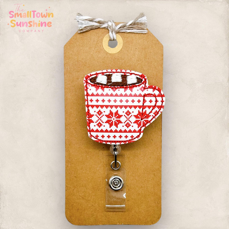 Christmas Sweater Cocoa Mug Badge Topper