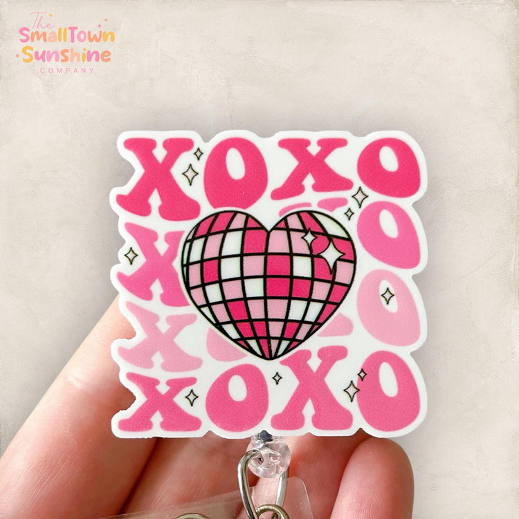 XOXO Disco Heart Badge Topper
