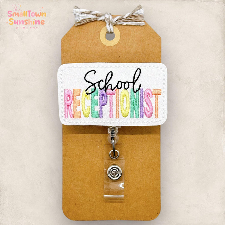 School Receptionist Badge Topper