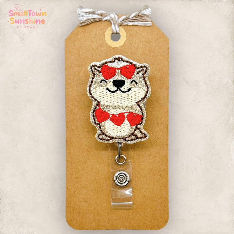 Valentine Otter Badge Topper