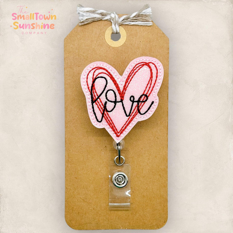 Love Heart Badge Topper