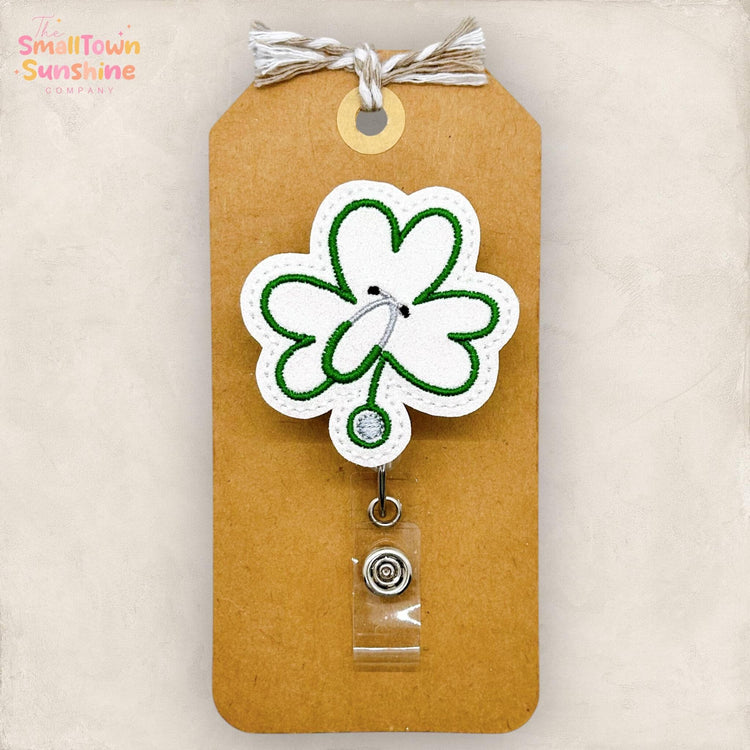 embroidered badge reel topper